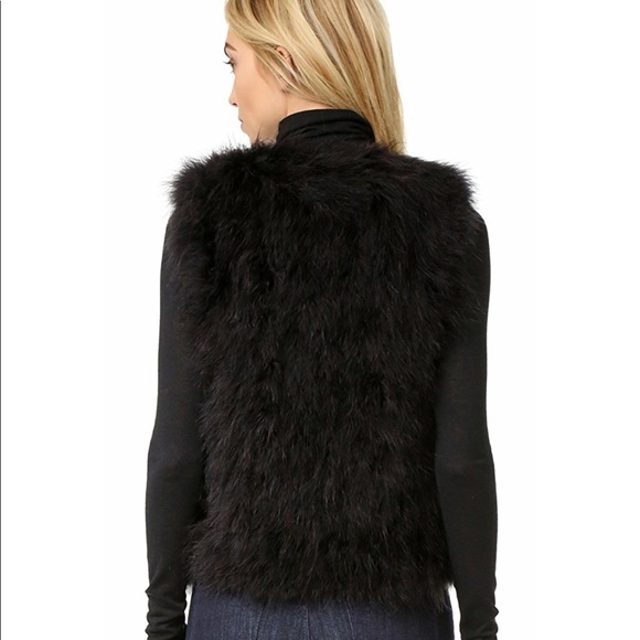 Club Monaco black fur vest - Picture 3 of 5